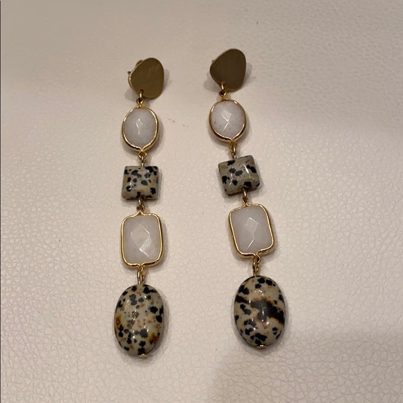 Stone drop earrings